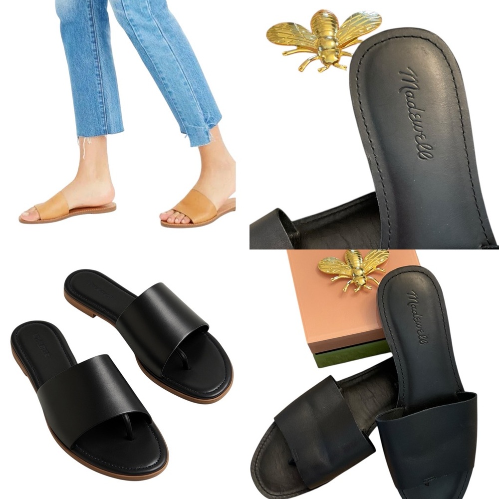 Madewell Boardwalk Black Leather Sandals